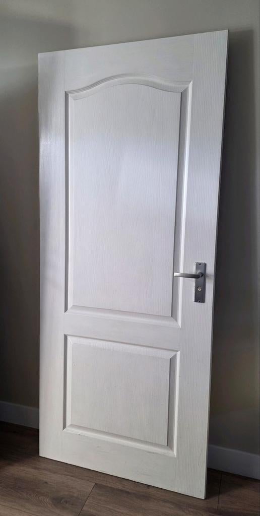 Binnendeur (opdek) linksdraaiend incl. wc-slot, Doe-het-zelf en Verbouw, Deuren en Horren, Gebruikt, Binnendeur, Minder dan 200 cm