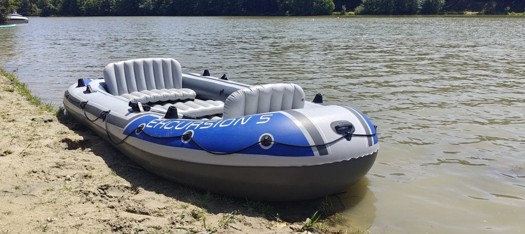 Intex Excursion 5 opblaasboot, Ophalen, Gebruikt