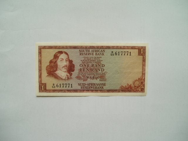 1954. Zuid Afrika, 1 rand (1973-1975) Vermuyden., Postzegels en Munten, Bankbiljetten | Afrika, Verzenden, Zuid-Afrika, Los biljet