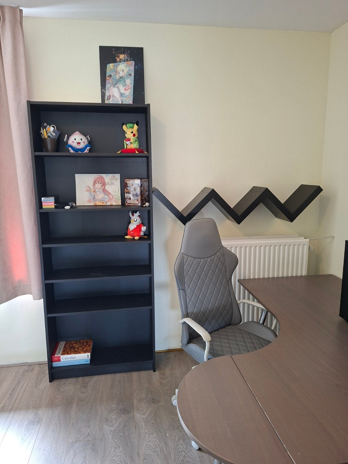 Bureau, bureaustoel, 2x Billy boekenkast, 2x boekenplank, Ophalen, Opbergruimte, 160 cm, Gebruikt