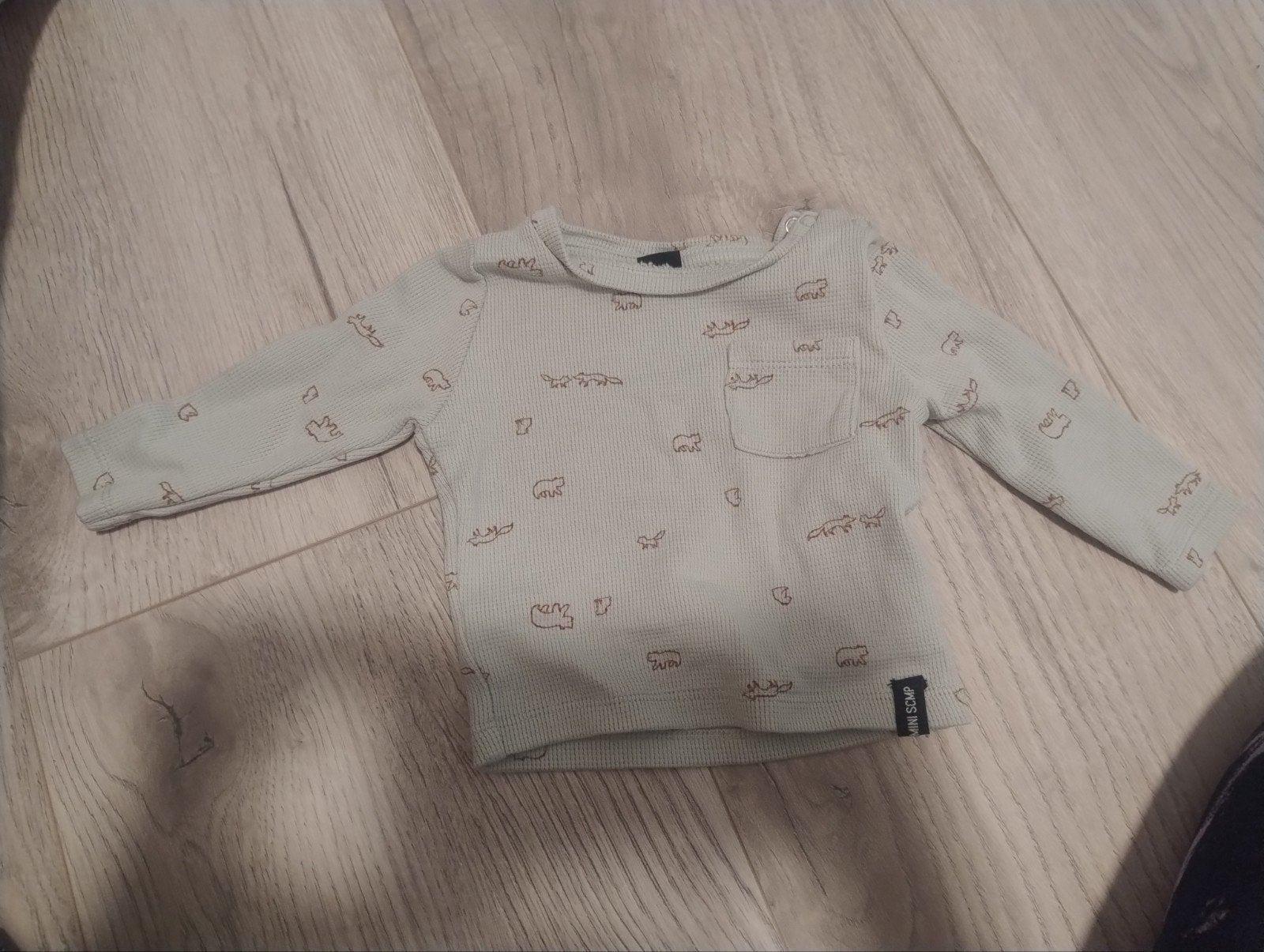 Schattig longsleeve shirtje van Mini, maat 56, Jongetje of Meisje, Ophalen of Verzenden, Zo goed als nieuw, Mini
