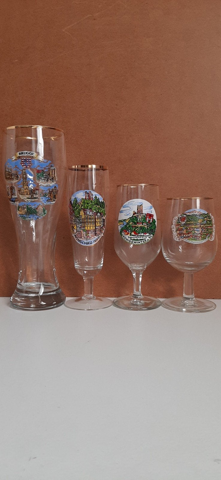 4 mooie  verschillende bierglazen, Ophalen of Verzenden