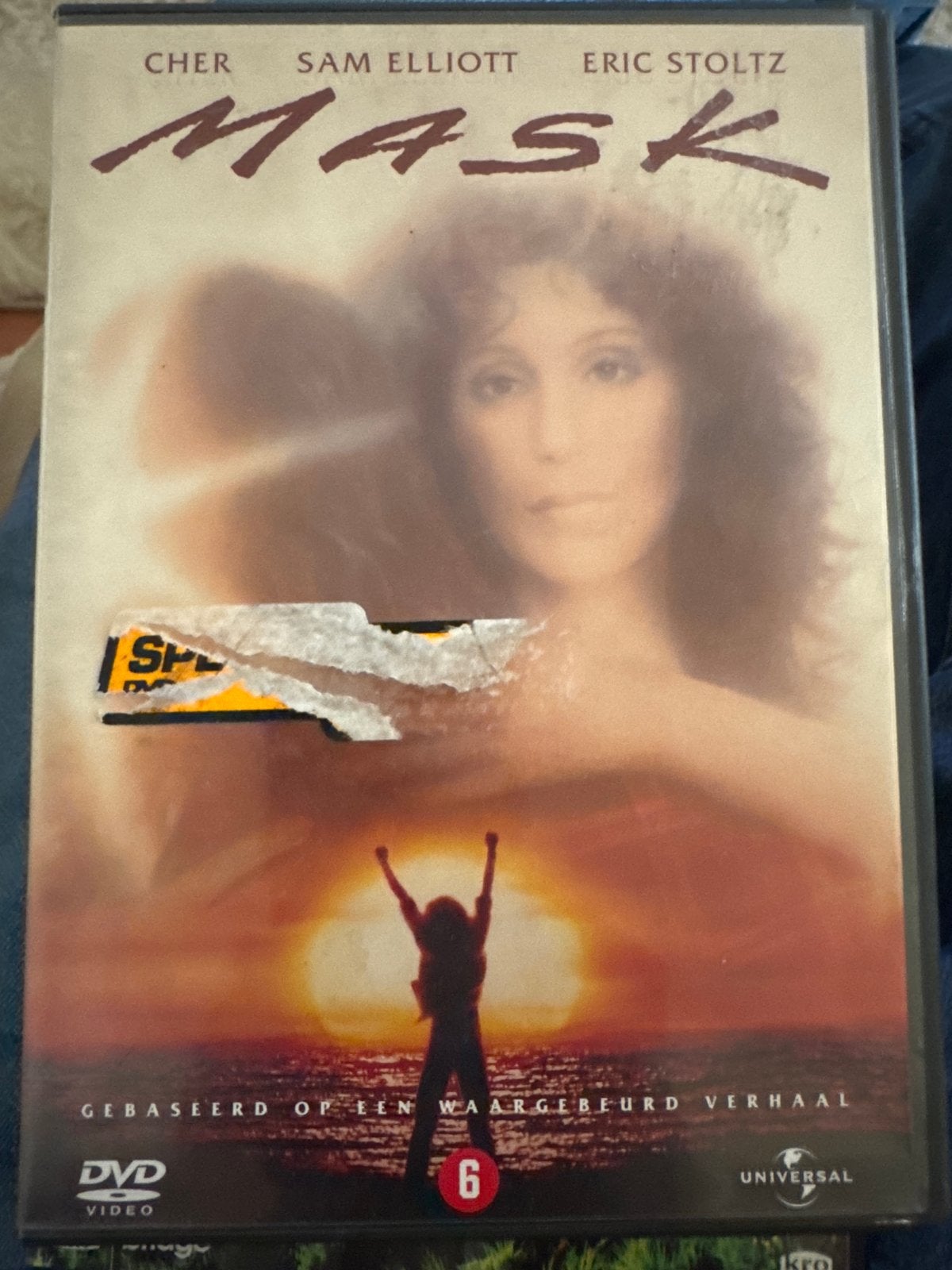 Mask DVD - Waargebeurd drama met Cher, Sam Elliott, Waargebeurd drama, Ophalen of Verzenden, Zo goed als nieuw, Vanaf 6 jaar