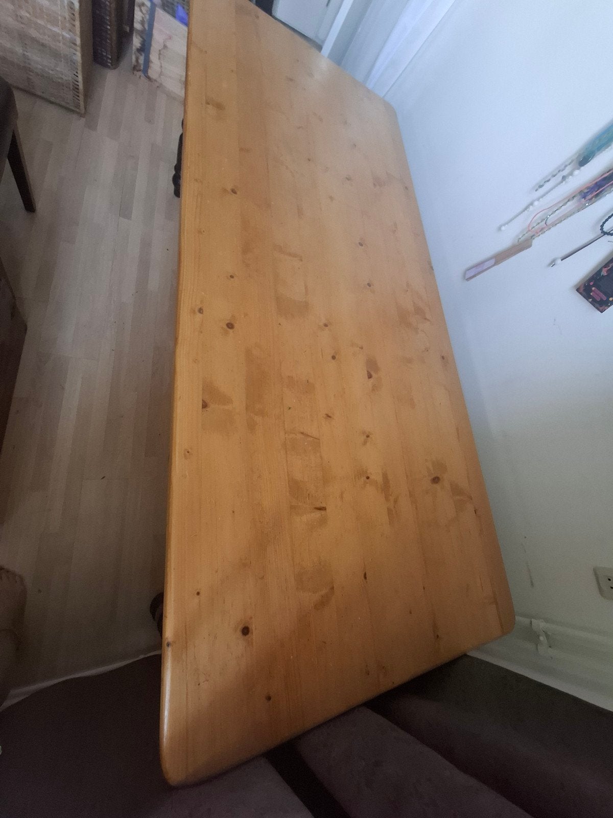 Houten tafel 90x200 met 3 lades - opknapper, Huis en Inrichting, Gebruikt, 150 tot 200 cm, Overige houtsoorten, 50 tot 100 cm