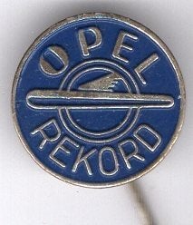 OPEL Rekord blauw op zilverkleurig auto speldje ( C_102), Verzamelen, Ophalen of Verzenden, Nieuw, Transport, Speldje of Pin