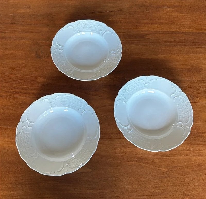3 Rosenthal Sanssouci White diepe borden, Ophalen of Verzenden, Zo goed als nieuw, Bord(en), Overige stijlen