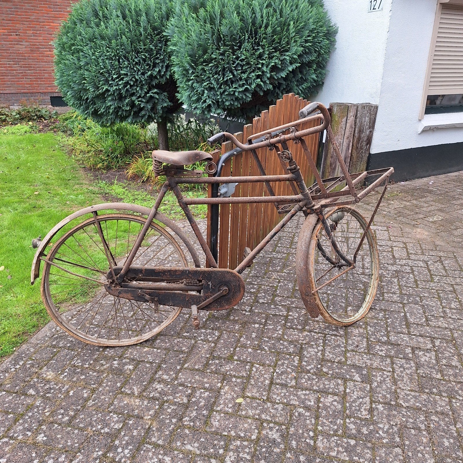 Antieke transportfiets, Fietsen en Brommers, Ophalen, Gazelle