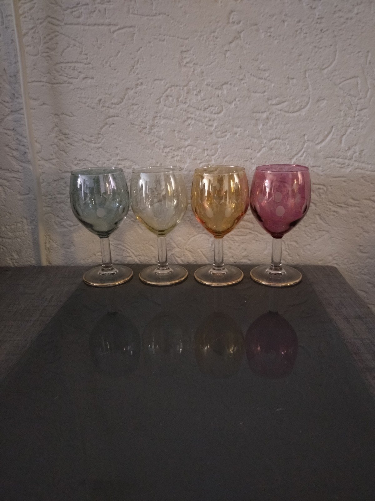 Vintage wijnglazen.., Antiek en Kunst, Antiek | Glas en Kristal, Ophalen of Verzenden