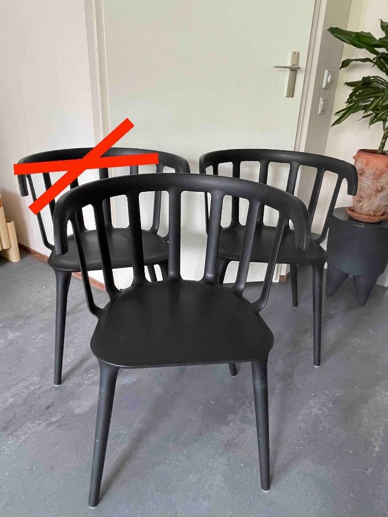 Ikea PS 2012 stoel met armleuningen, Ophalen, Kunststof, Twee, Zwart