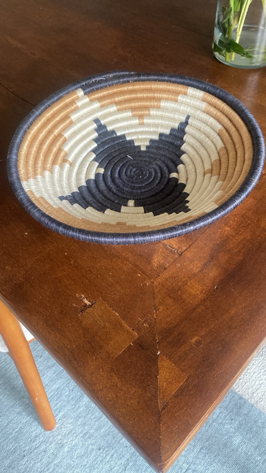 Decoratieve Gevlochten Mand - Beige, Zwart, Wit, Ophalen, Gevlochten, Mand, Rond