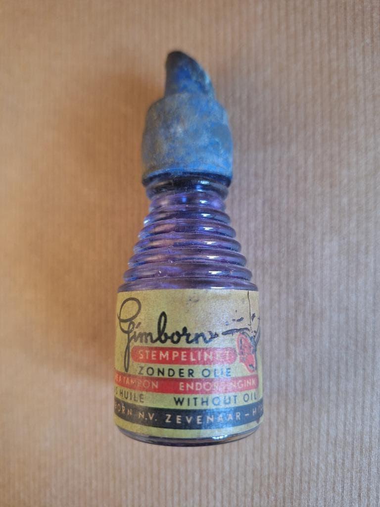 Oud flesje Gimborn Stempelinkt, Ophalen of Verzenden