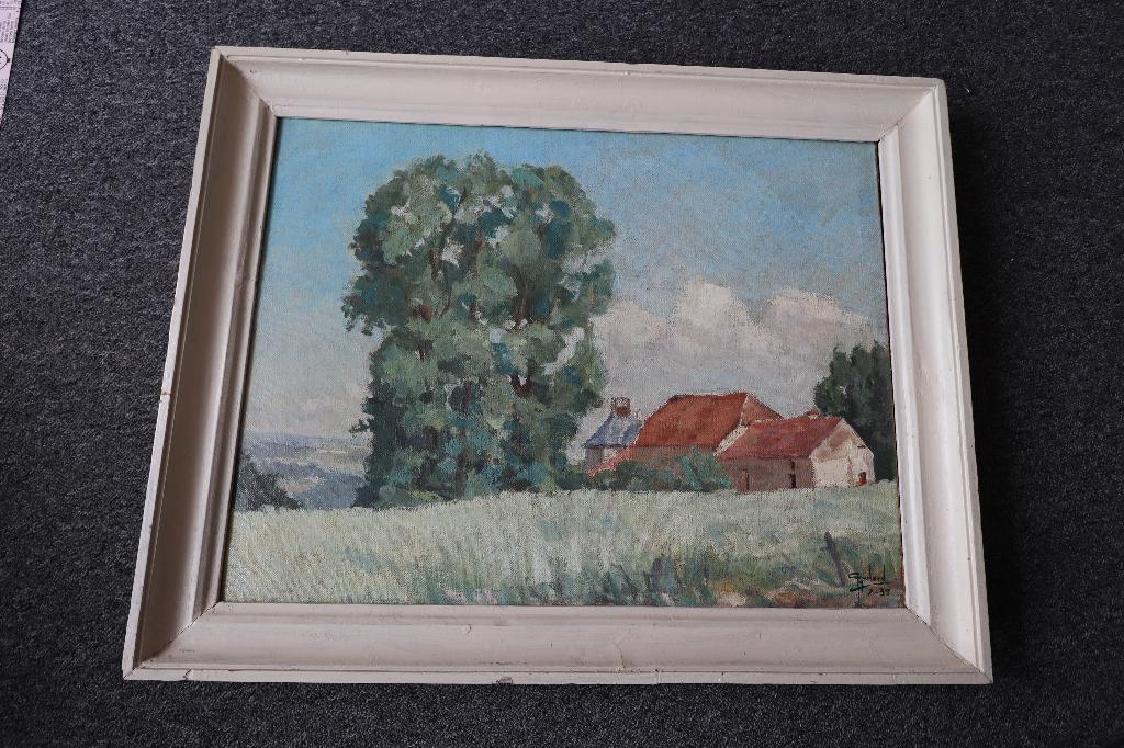 1935 - Yedda Godard-Reuilly (1889–1976) -olieverf landschap, Ophalen of Verzenden