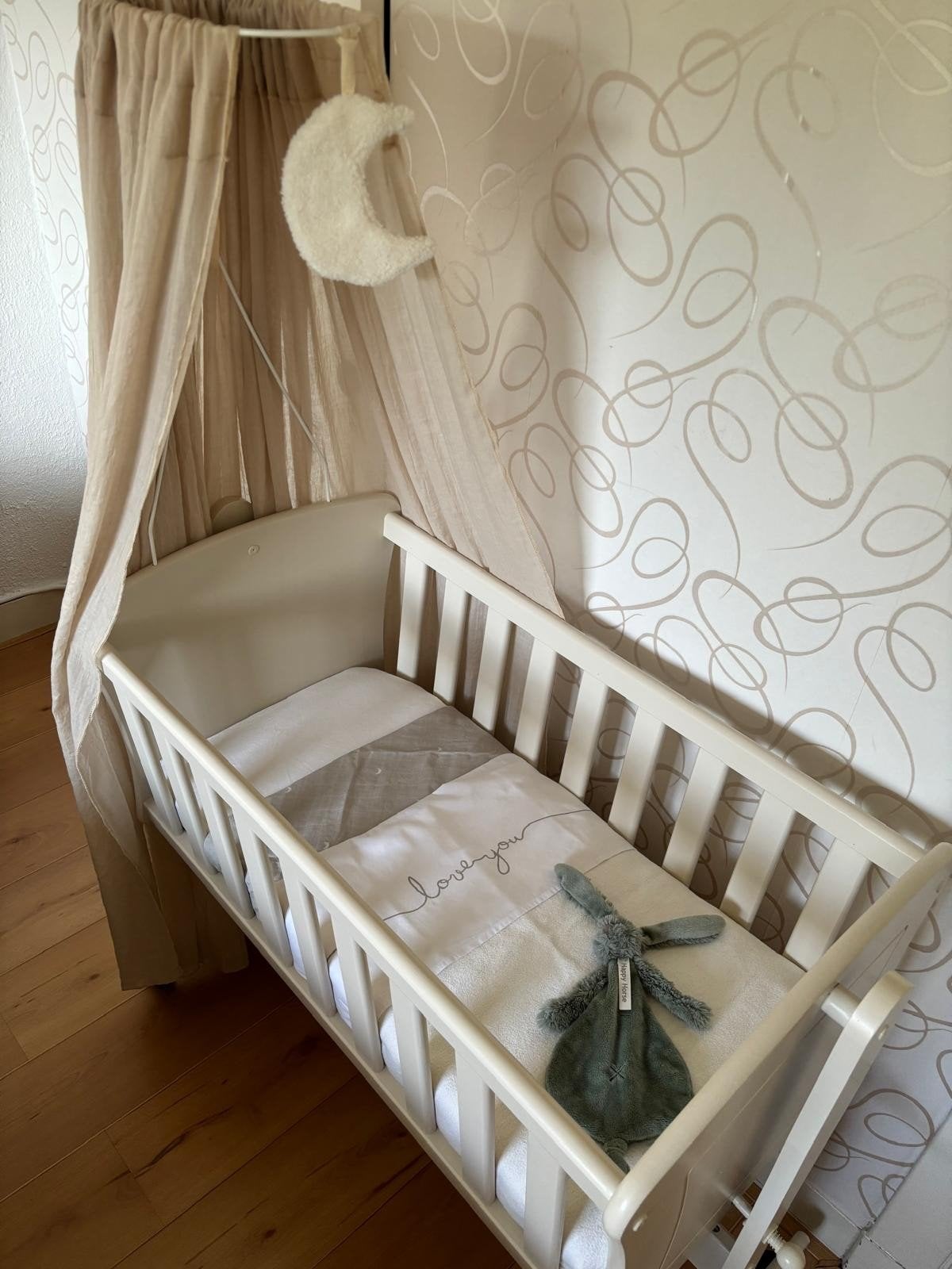 Wieg met schommelfunctie incl zgan matras, Ophalen, Gebruikt, Minder dan 140 cm, Matras