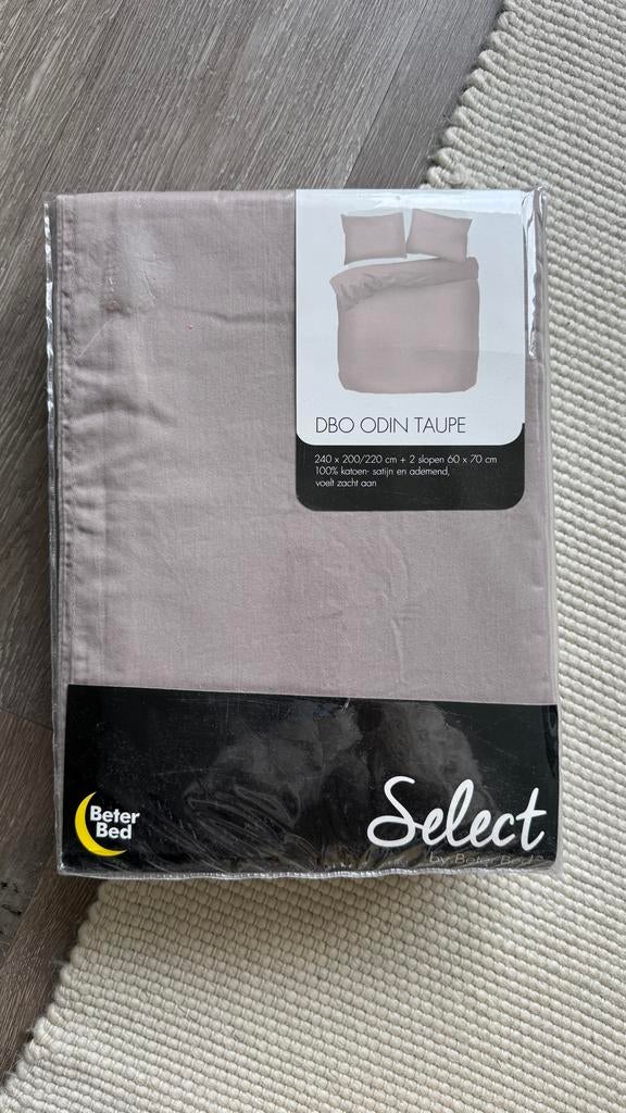 Beter Bed Taupe Dekbedovertrek 240x200/220 cm, Overige kleuren, Dekbedovertrek, Tweepersoons, Ophalen of Verzenden