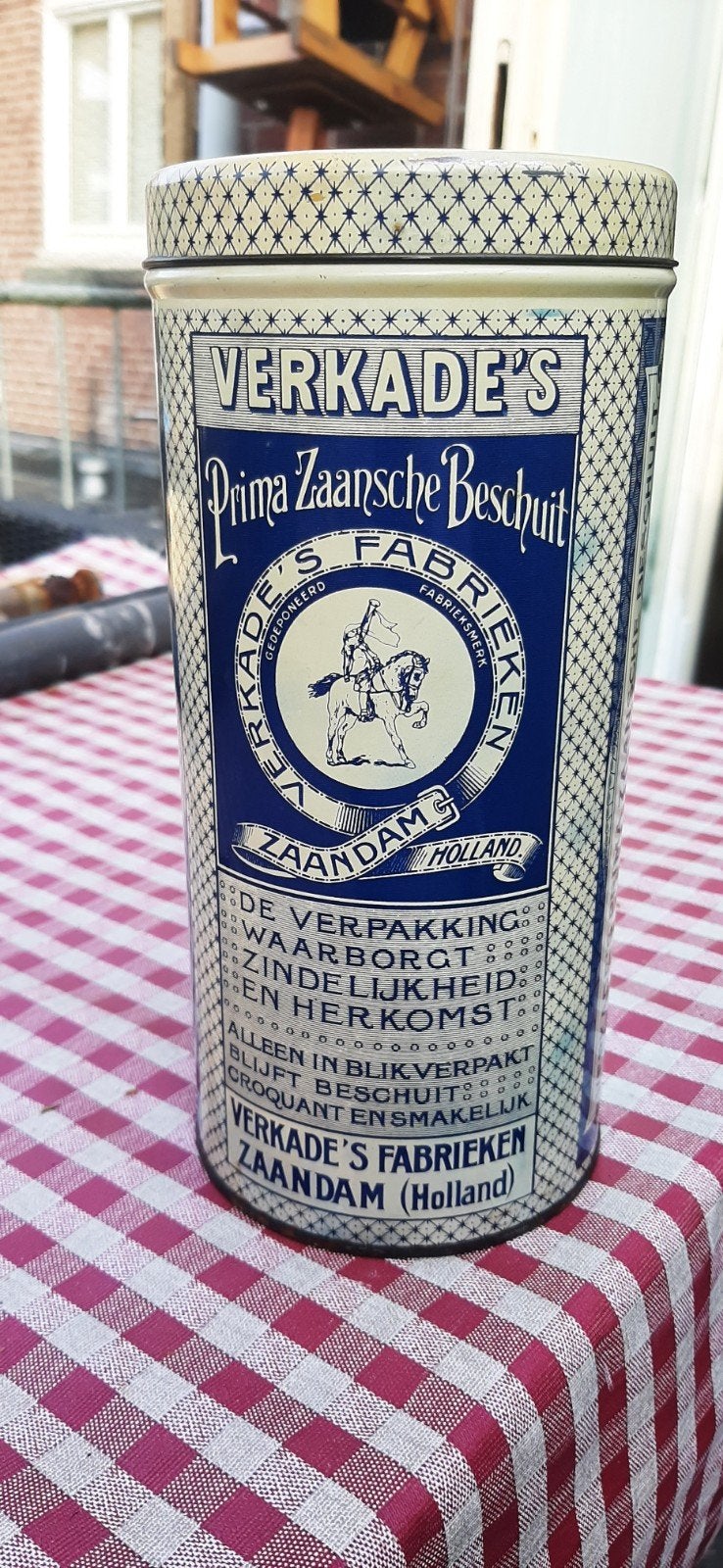 Verkade blik, Verzamelen, Blikken, Ophalen of Verzenden, Zo goed als nieuw, Koek(jes), Verkade