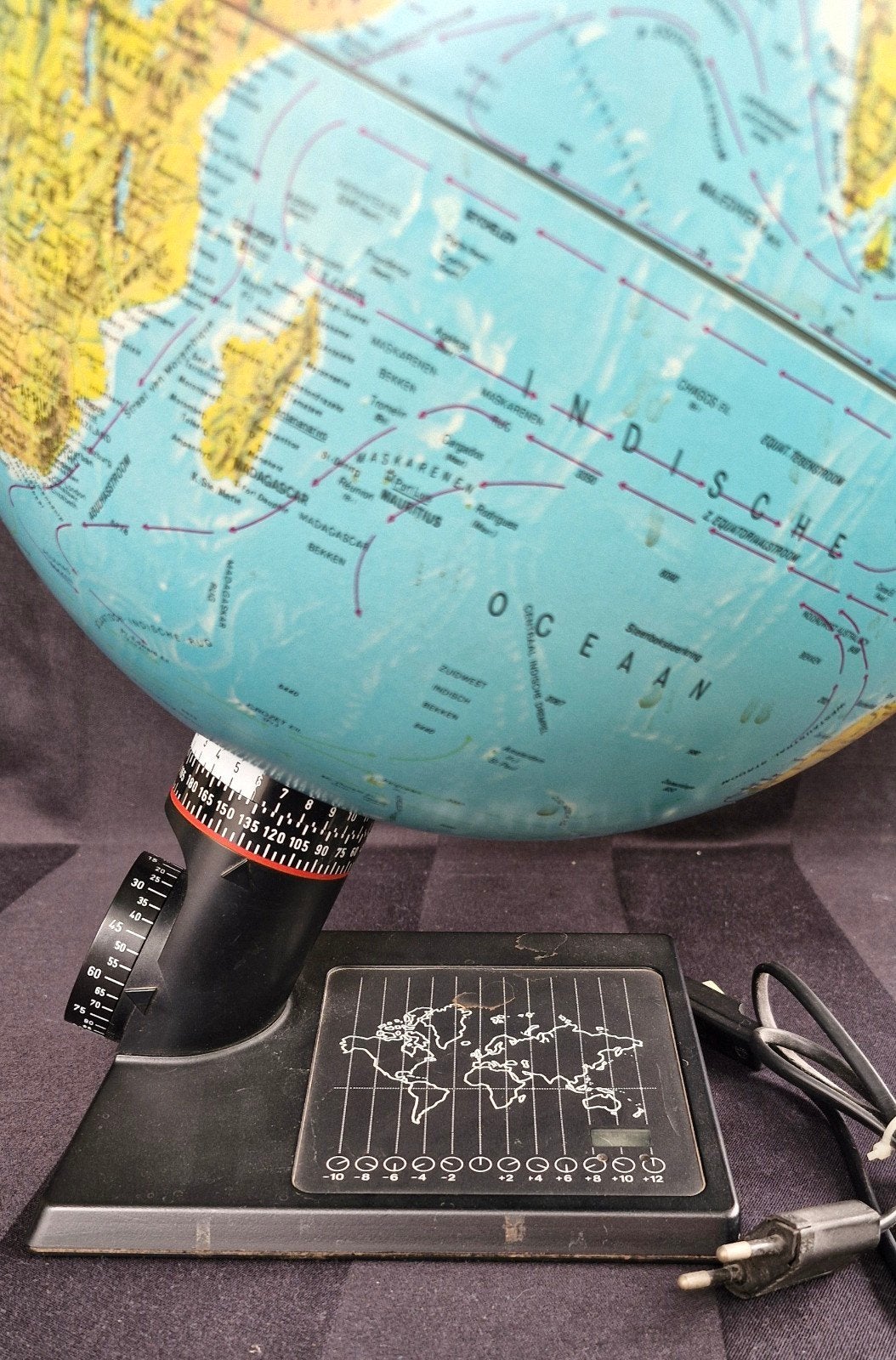 Vintage Scan-Globe Wereldbol Type 2001 Z - Verlicht, Ophalen, Gebruikt, Kunststof, Verlicht