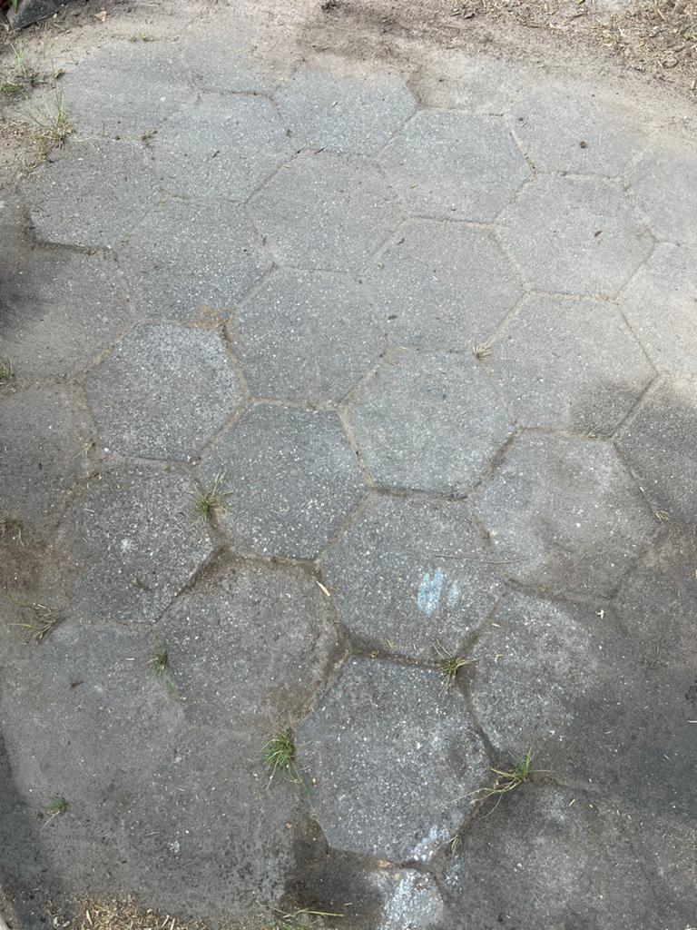15 m2 Gebruikte zeshoekige terrastegels van beton, Tuin en Terras, Gebruikt, Ophalen of Verzenden, Minder dan 5 m², Beton