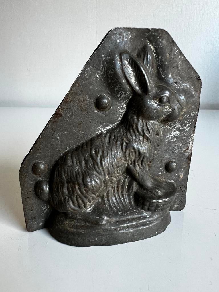 Vintage Metalen Chocoladevorm Paas Haas Jaren 30/40, Ophalen of Verzenden
