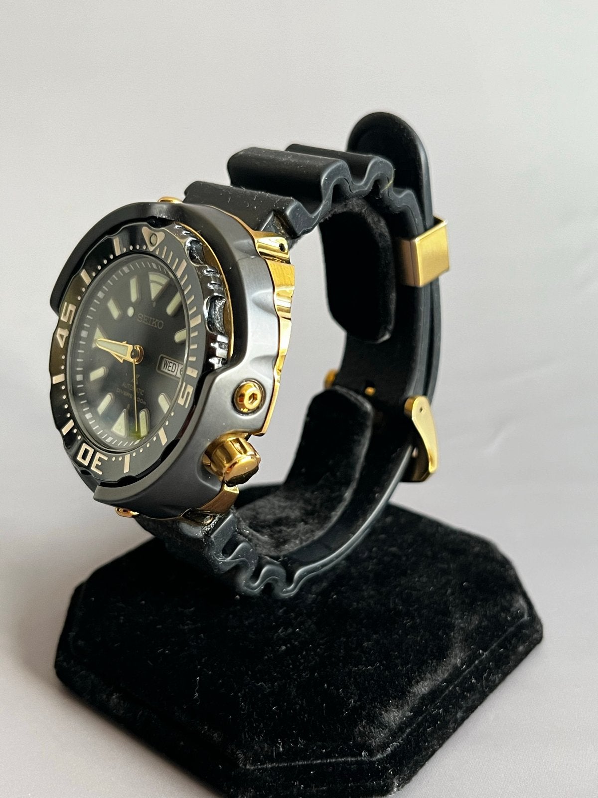 Jumbo Tuna Diver -Seiko Prospex - Black/Gold -, Ophalen of Verzenden, Overige materialen, Polshorloge, Seiko