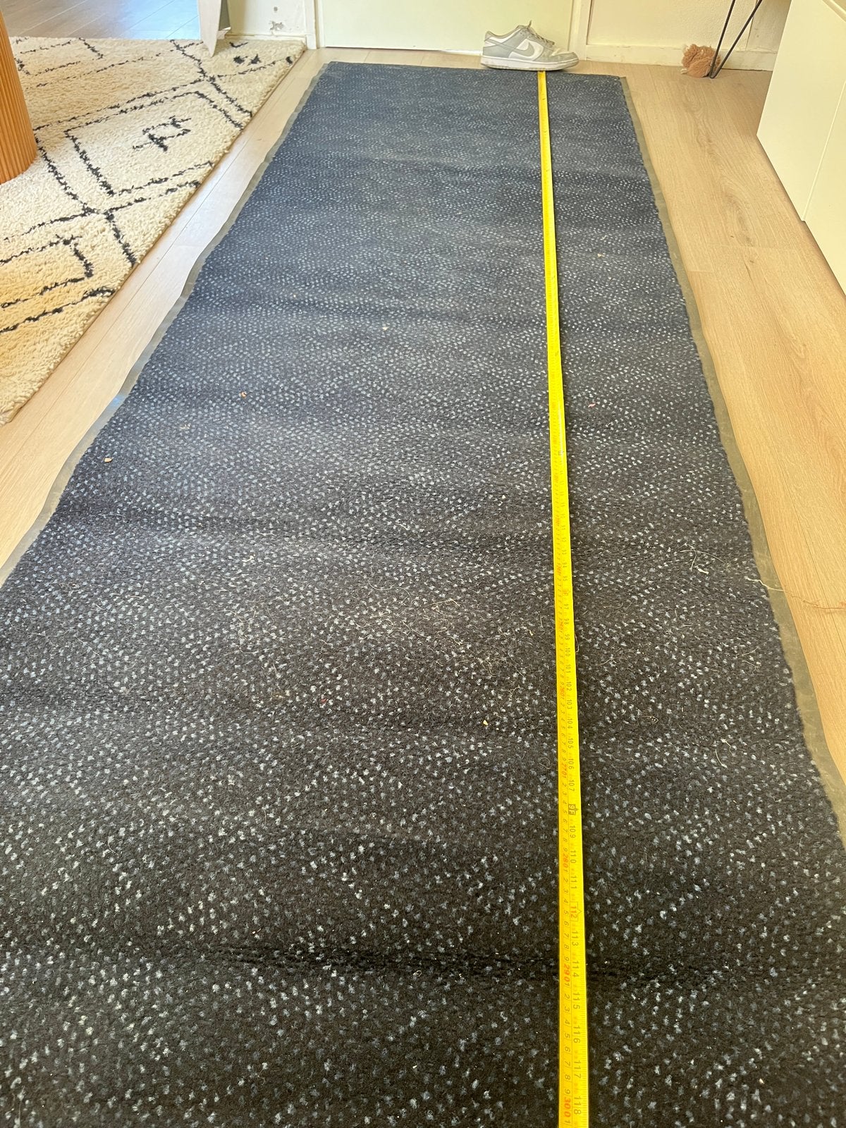 Gratis Blauwe loper met spikkels - 100x338 cm, Ophalen, Gebruikt, Blauw, 200 cm of meer