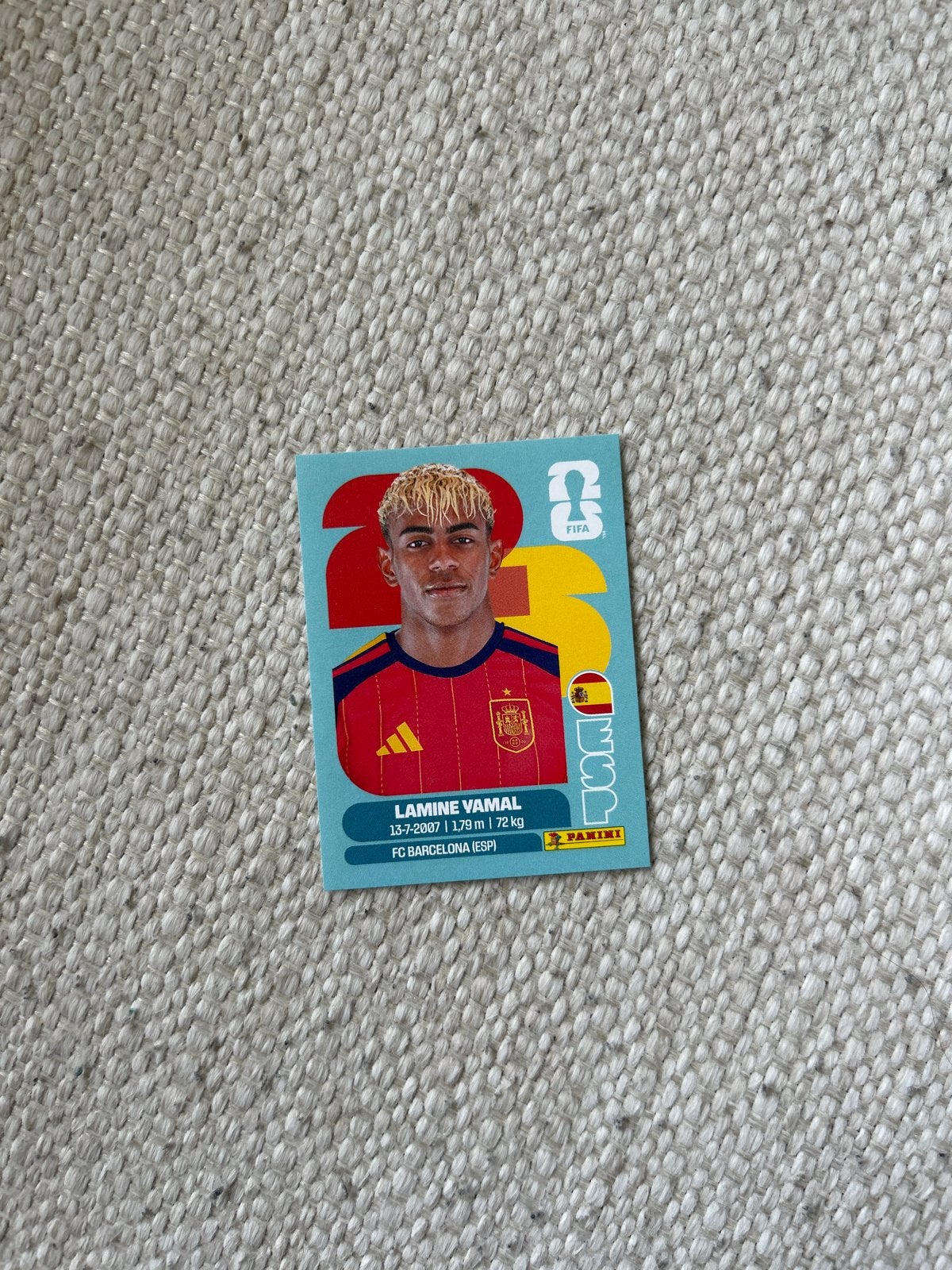Panini WK 2026 Lamine Yamal Sticker FC Barcelona, Ophalen of Verzenden, Zo goed als nieuw, Sticker