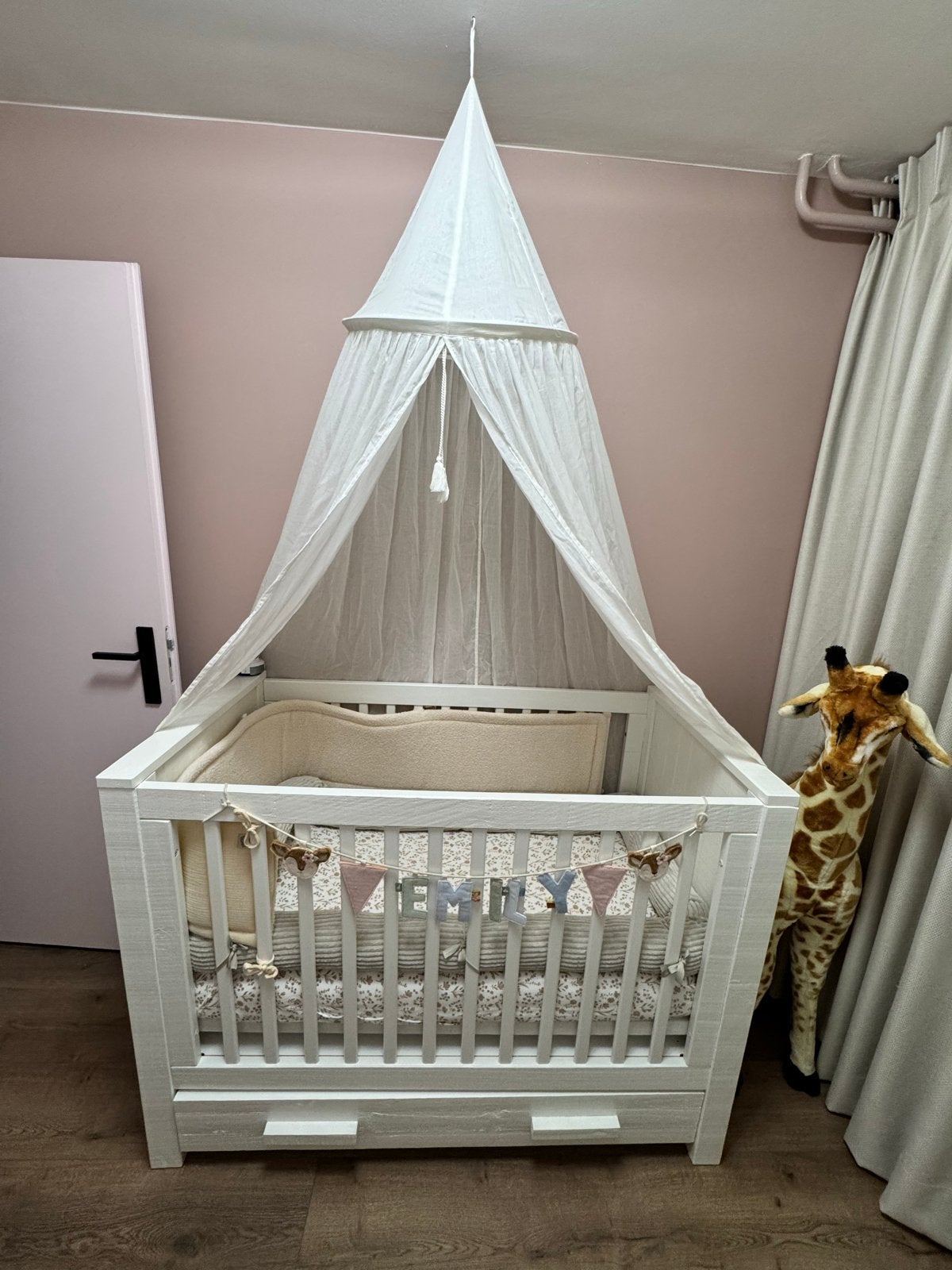 Complete babykamer: Ledikant, Commode, Kast (wit), Kinderen en Baby's, Kinderkamer | Complete kinderkamers, Ophalen, Gebruikt