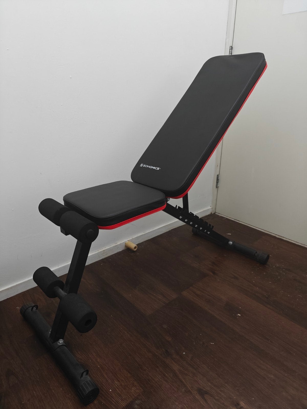 Bankje, halterset, pullup bar en mat, Ophalen, Gebruikt, Benen, Dumbbell