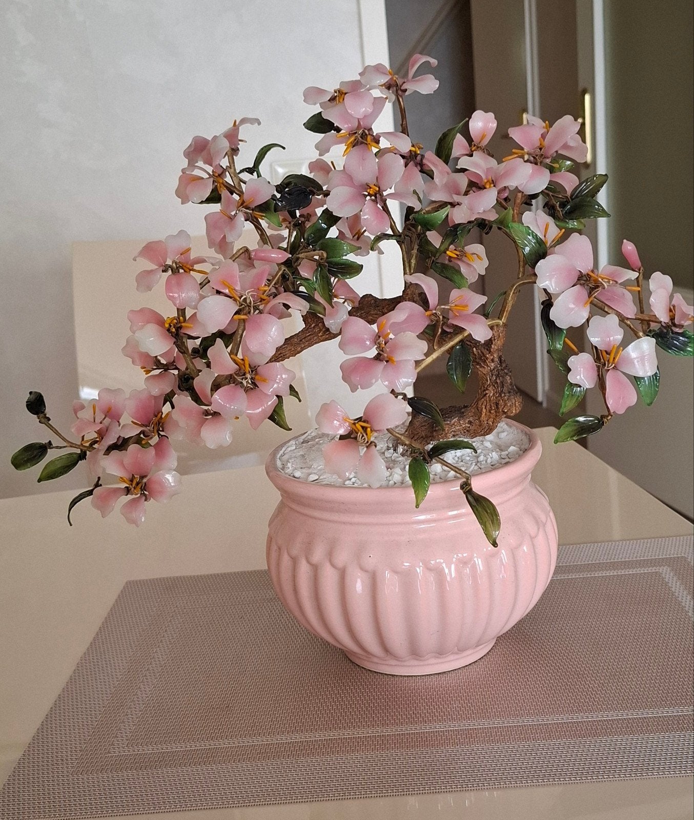 Decoratieve Bonsai Boom met Roze Bloesems, Ophalen