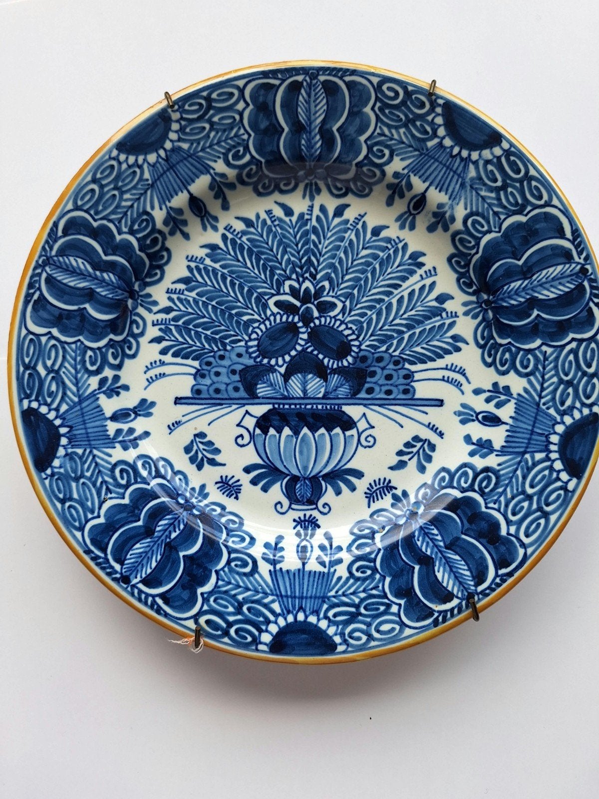 Antiek Delfts Blauw Wandbord - Handgeschilderd, Ophalen