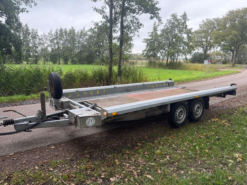 Saris machinetransporter auto aanhanger, Ophalen of Verzenden, Gebruikt