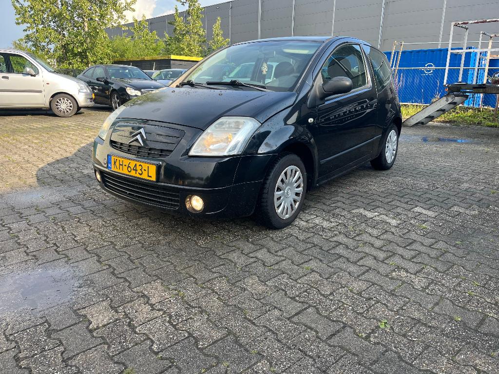 Citroën C2 1.1 I 2007 Zwart, Auto's, Citroën, Voorwielaandrijving, 31 €/maand, 4 cilinders, 4 stoelen