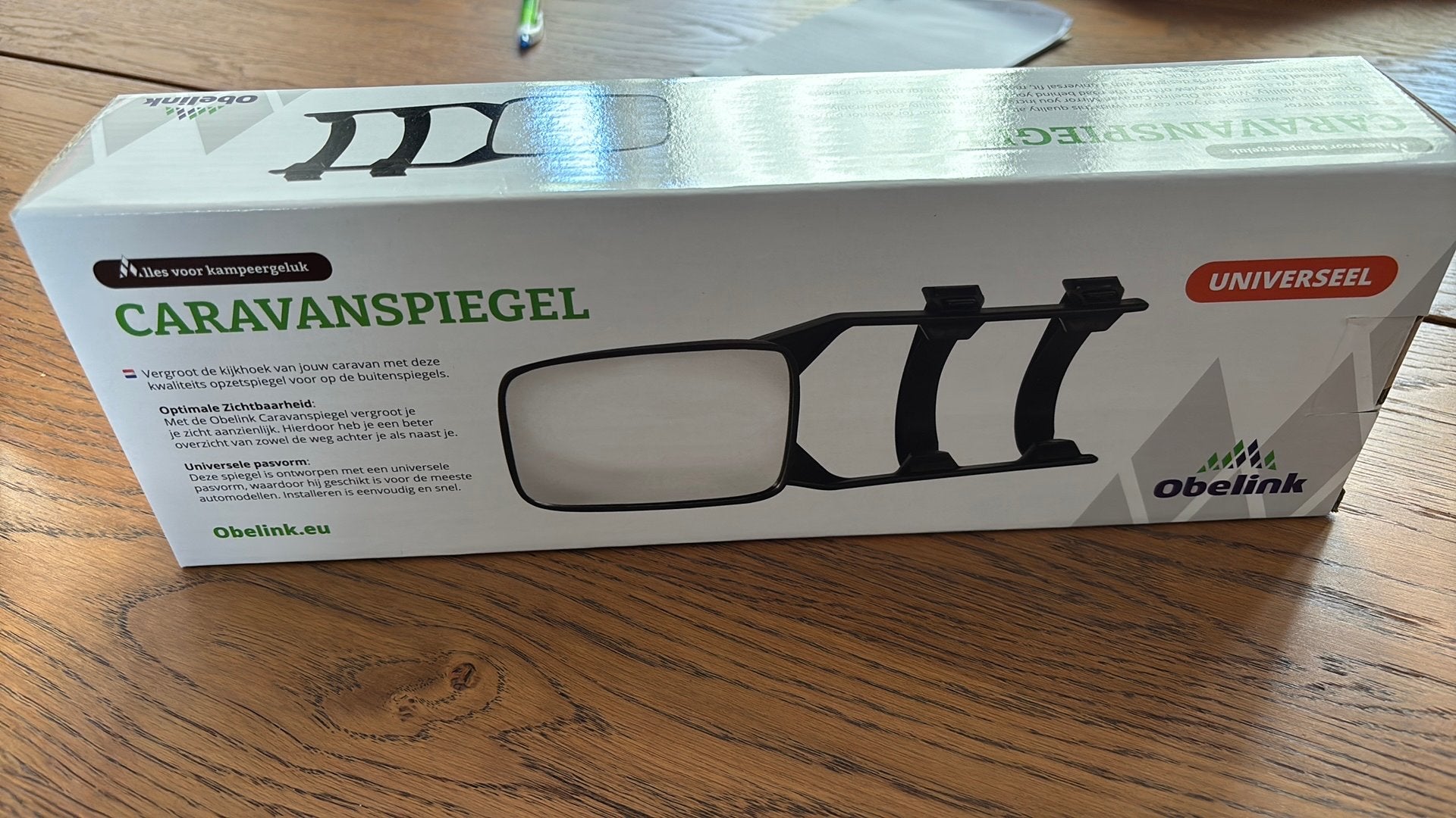 2x Caravanspiegel universeel (Obelink), Ophalen of Verzenden, Zo goed als nieuw