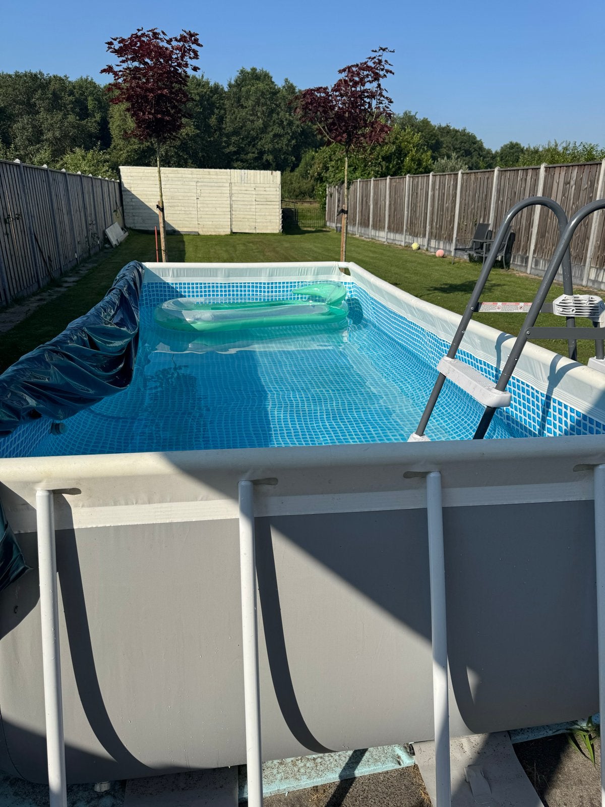 Intex Opzetzwembad - 4x2x1 Rechthoekig, inclusief ladder, Ophalen, Gebruikt, 200 tot 300 cm, 80 tot 120 cm