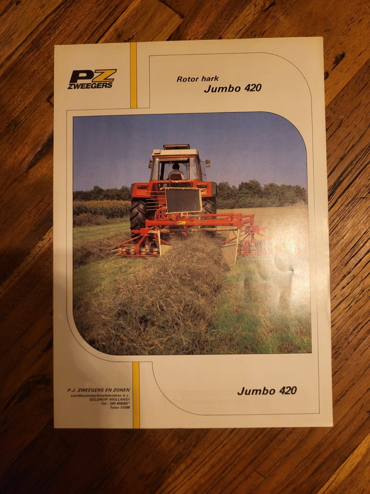 tractor folder PZ zweegers rotor hark Jumbo 420, Ophalen of Verzenden
