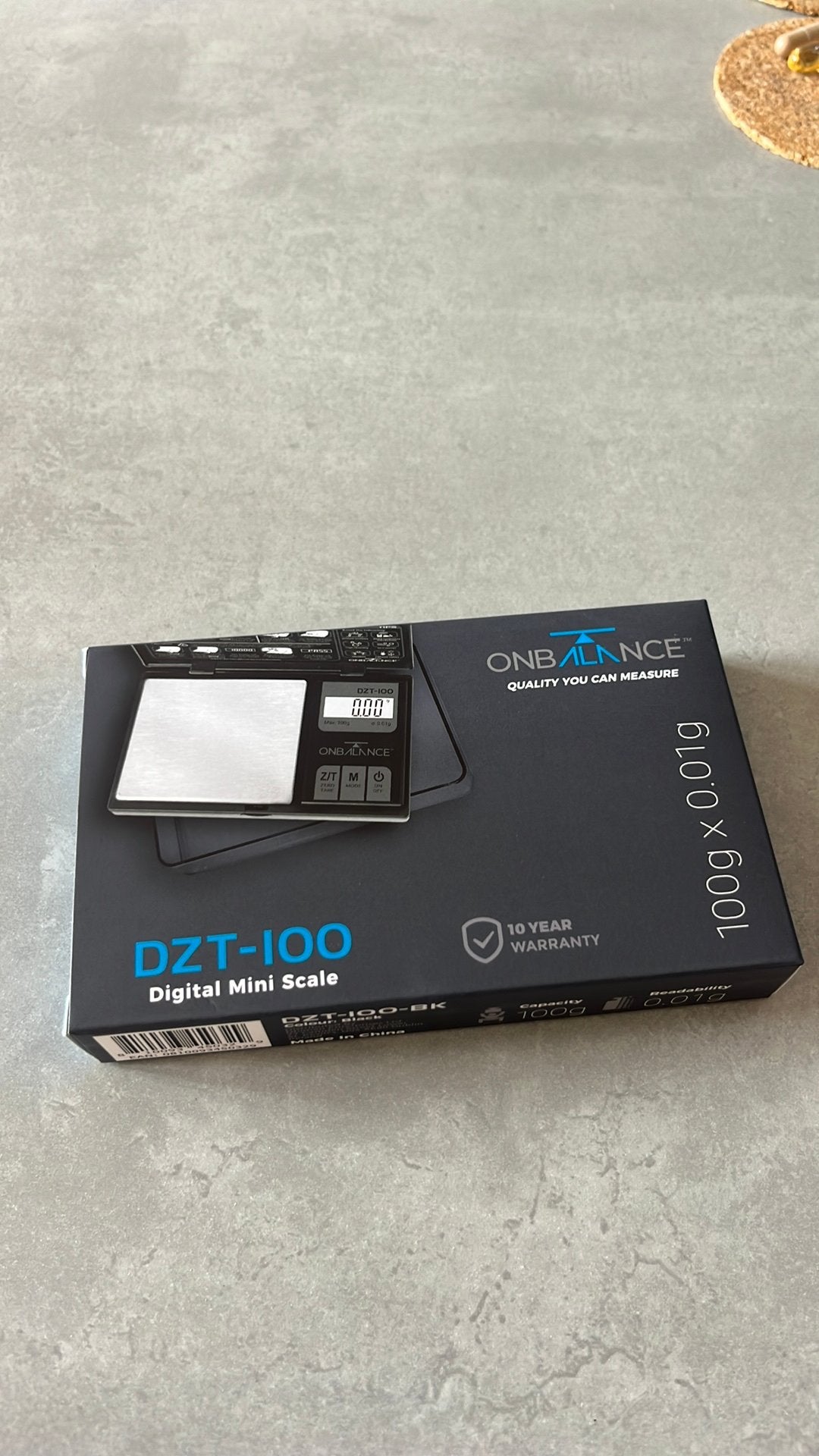NIEUW: Digital mini scale OnBalance DZT-100 100g x 0.01g, Witgoed en Apparatuur, Weegschalen, Minder dan 10 kg, Keukenweegschaal
