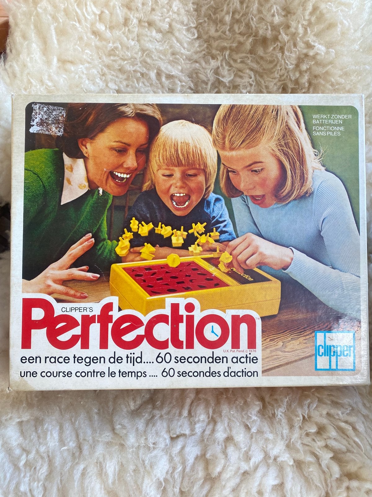 Vintage behendigheidsspel Perfection van Clipper uit ‘76, Een of twee spelers, Ophalen of Verzenden, Zo goed als nieuw