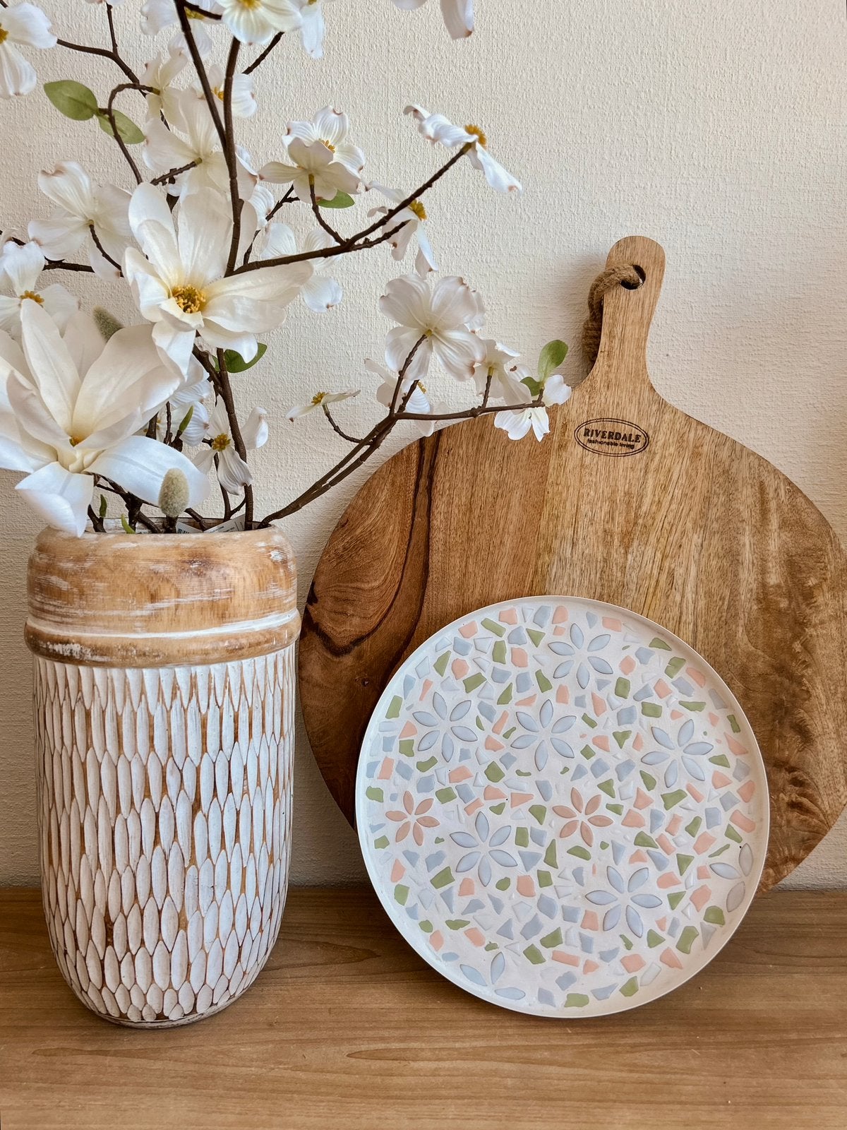 Leuk dienblad boho / bohemian ibiza schaal / home decoratie, Rond, Nieuw, Ophalen of Verzenden, Metaal
