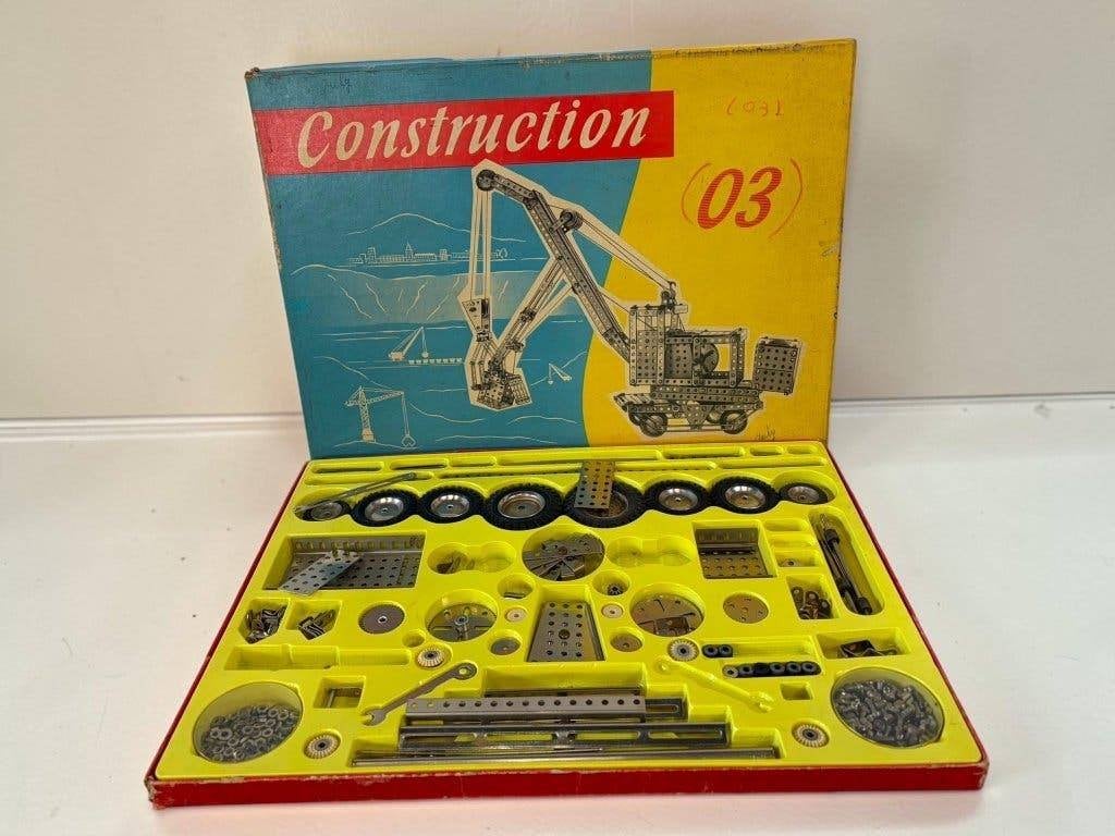 vintage bouw speelgoed / oud speelgoed Construction 03 VEB, Antiek en Kunst, Ophalen