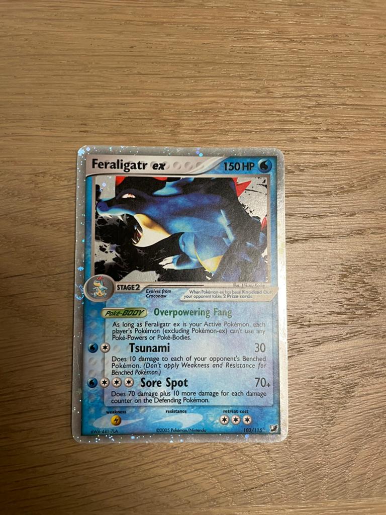 Feraligatr ex, Hobby en Vrije tijd, Verzamelkaartspellen | Pokémon, Ophalen of Verzenden, Zo goed als nieuw