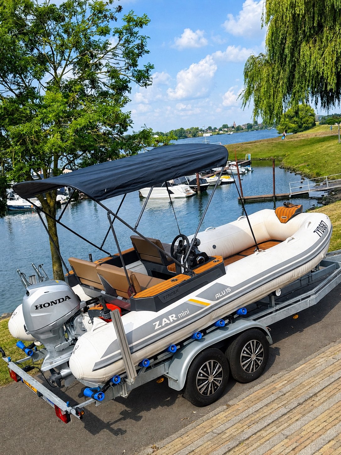 Zar mini alu 15 tender Honda 40pk bouwjaar 2021 koopje, Ophalen, Aluminium, ZAR Mini, Zo goed als nieuw