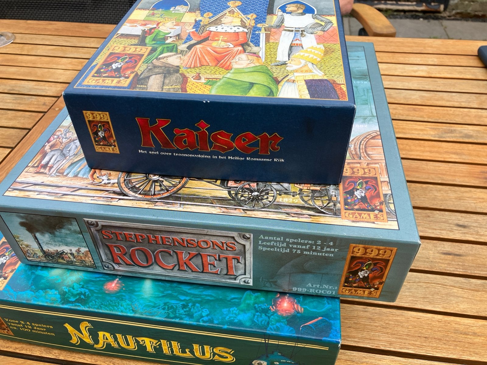999 Games Bordspellen: Kaiser, Nautilus, Stephenson's Rocket, Hobby en Vrije tijd, Gezelschapsspellen | Bordspellen, Ophalen of Verzenden