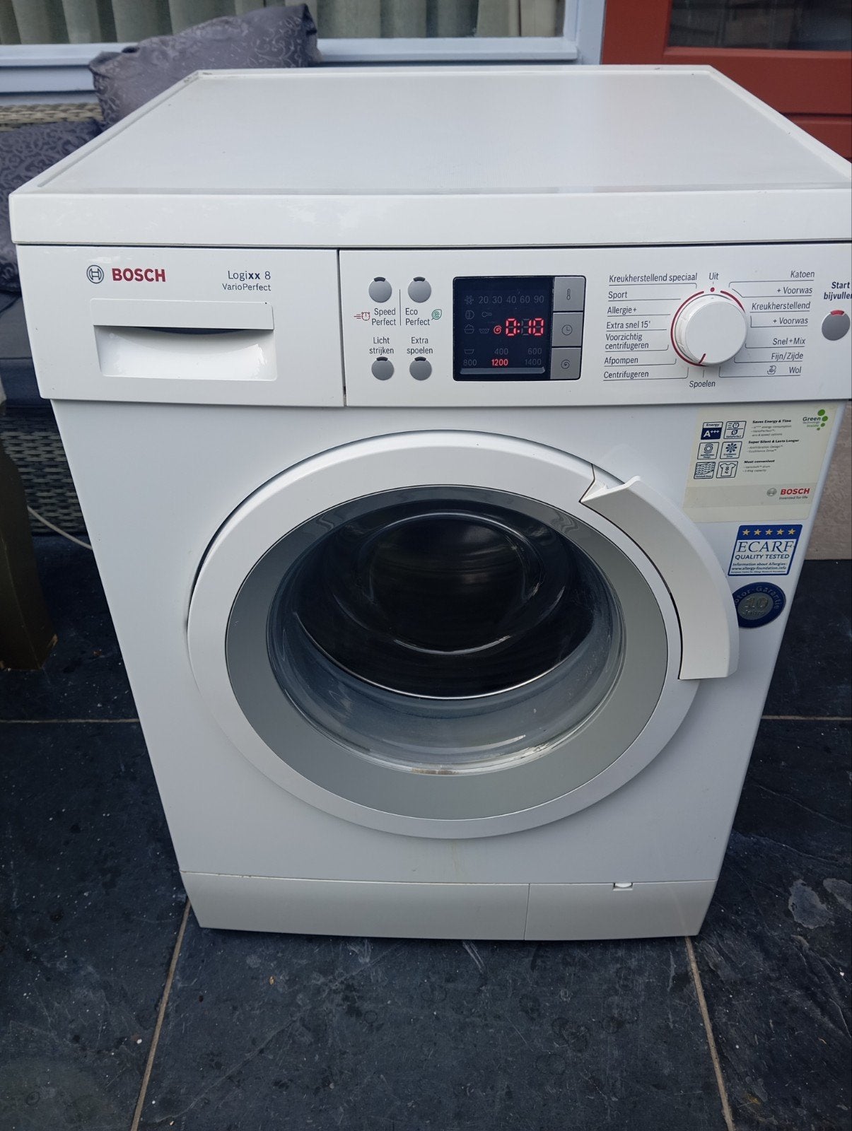 Wasmachine Bosch Logixx 8 kilo 1400, 1200 tot 1600 toeren, 8 tot 10 kg, Ophalen of Verzenden, Zo goed als nieuw