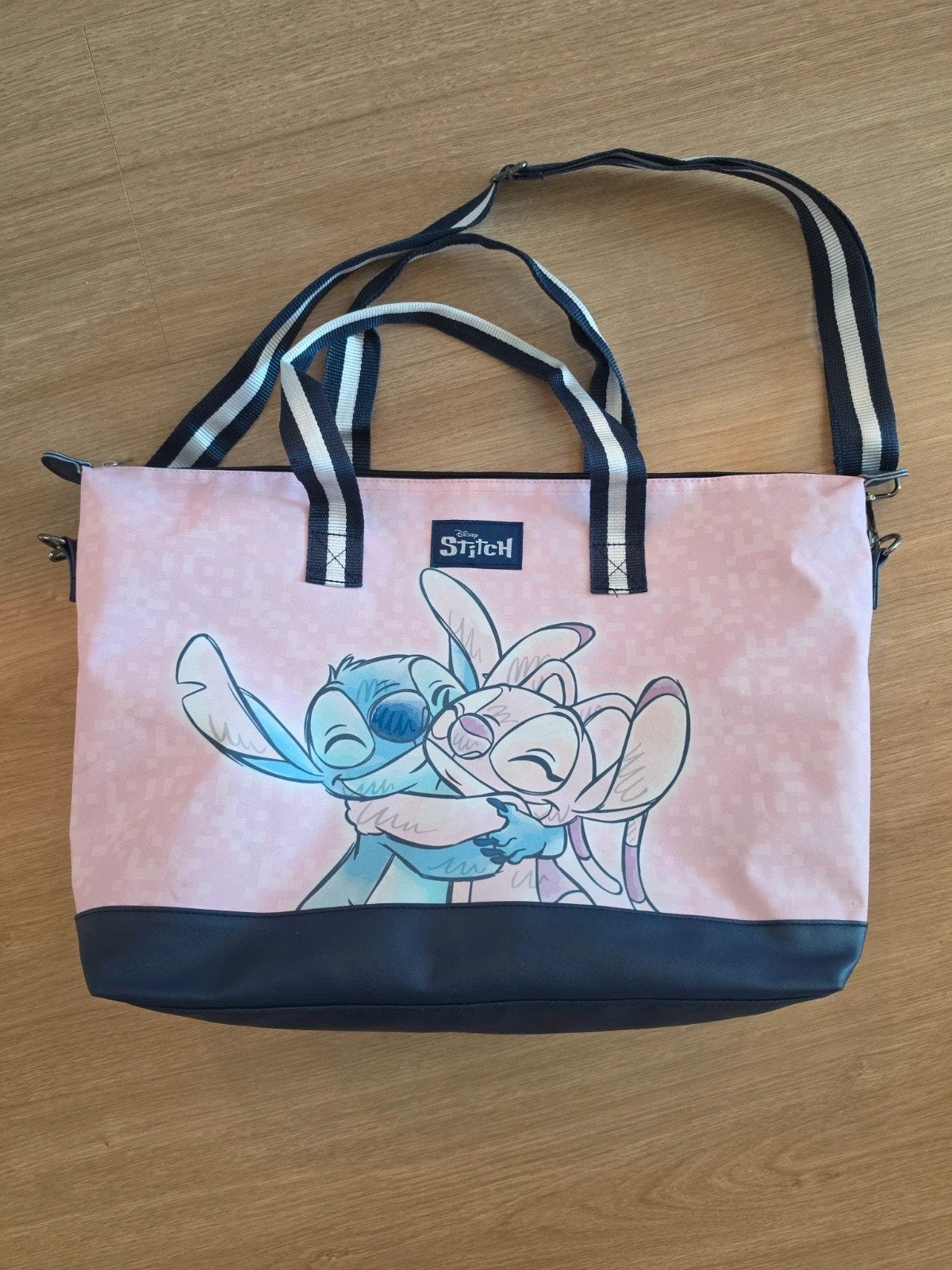 Disney Stitch Shopper Tas - Roze met Schouderband, Ophalen of Verzenden, Zo goed als nieuw, Roze, Shopper