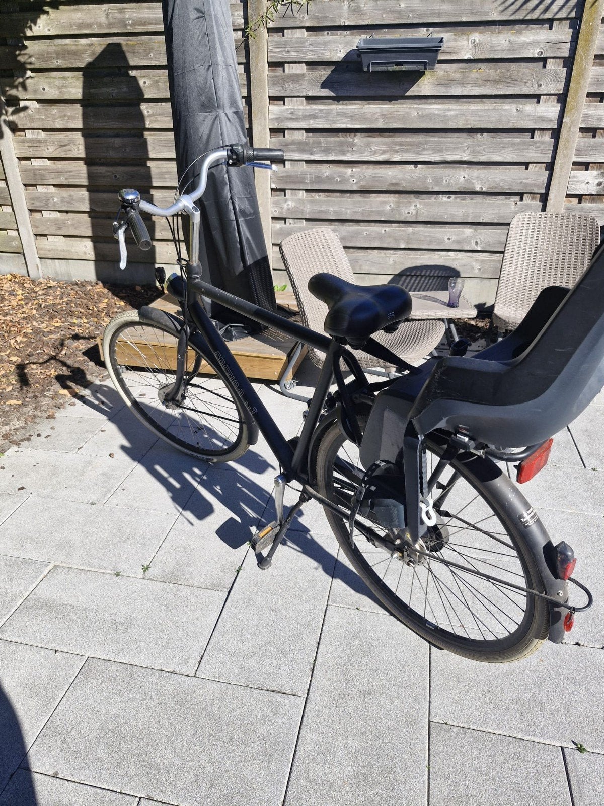 Cortina U1 Herenfiets met Kinderzitje - gebruikt, Terugtraprem, 53 tot 56 cm, Versnellingen, Zo goed als nieuw