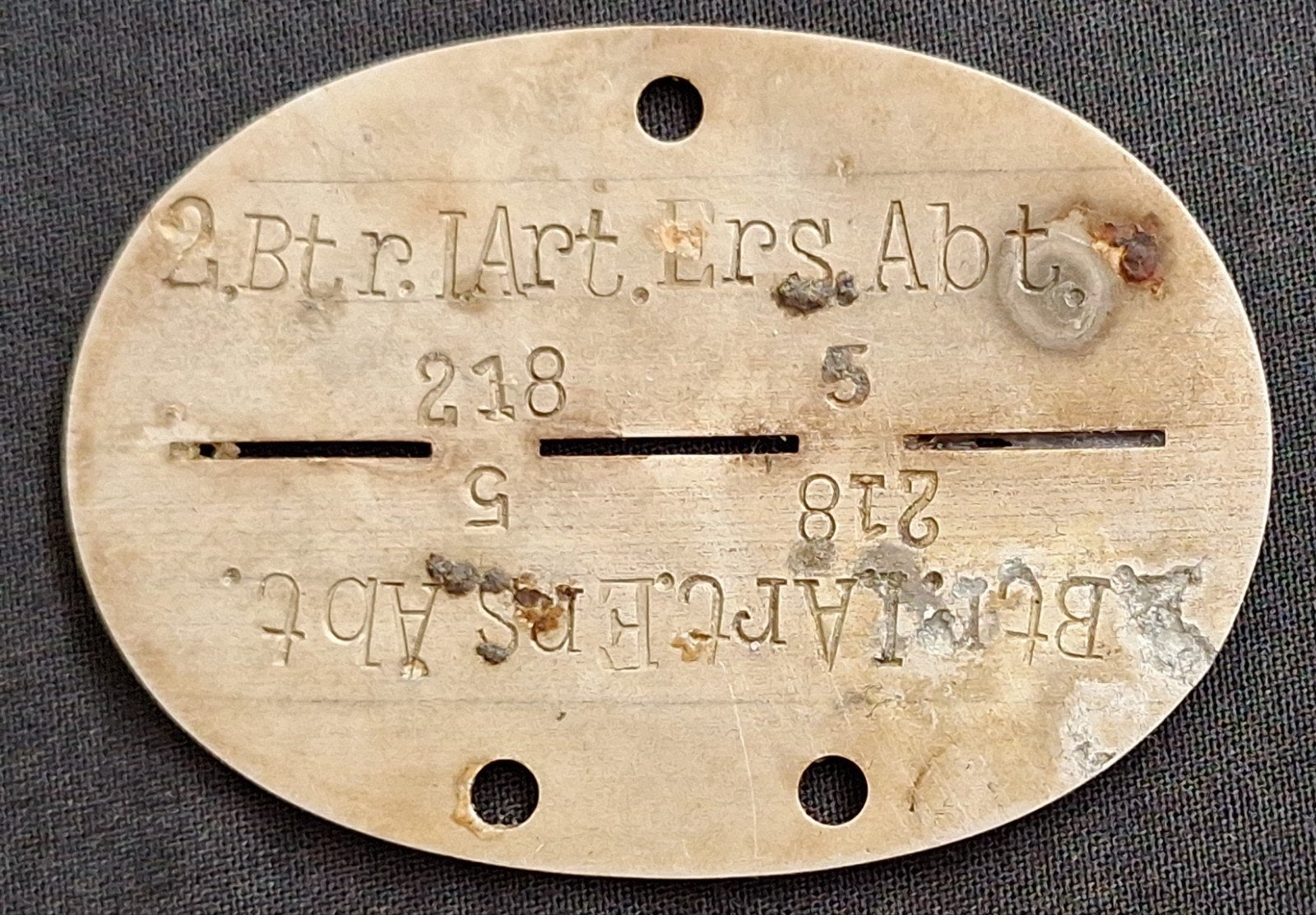 WO2 Duits  - EKM 2. Btr. I Art. Ers. Abt. 218 5, Ophalen of Verzenden, Landmacht, Duitsland, Overige typen