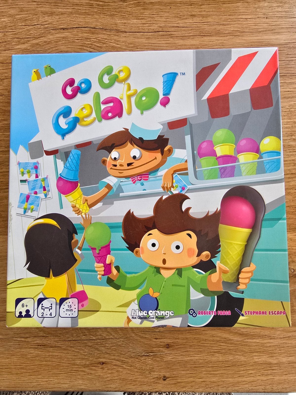 Go Go Gelato! Leuk spel vraagt concentratie en denkvermogen, Drie of vier spelers, Ophalen, Zo goed als nieuw, Blue Orange