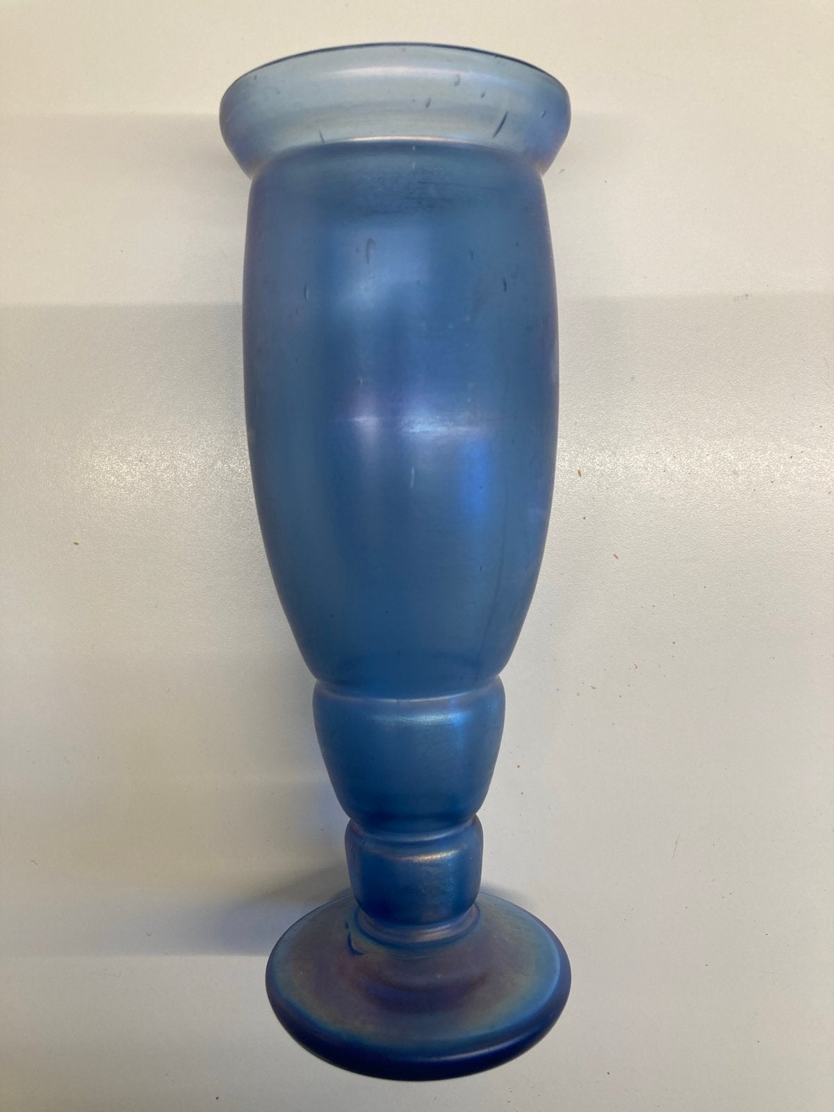 Antiek Lusterglazuur Matglas Vaasje - 20 cm Hoog, Ophalen of Verzenden