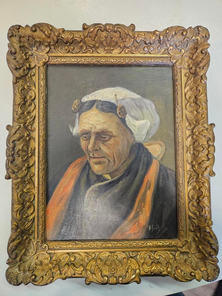 Schilderij van Hendrik Smit uit Laren, Antiek en Kunst, Kunst | Schilderijen | Klassiek, Ophalen of Verzenden