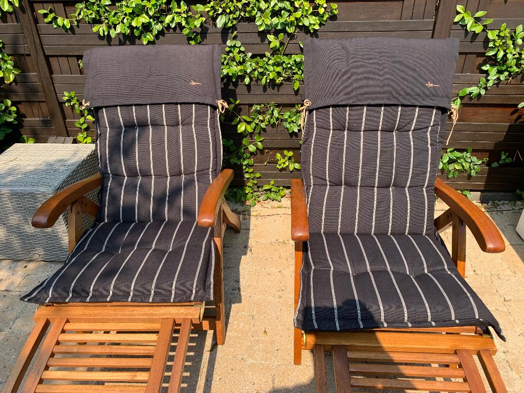 4 tuinkussens voor 5-standenstoel, Ophalen, Zo goed als nieuw