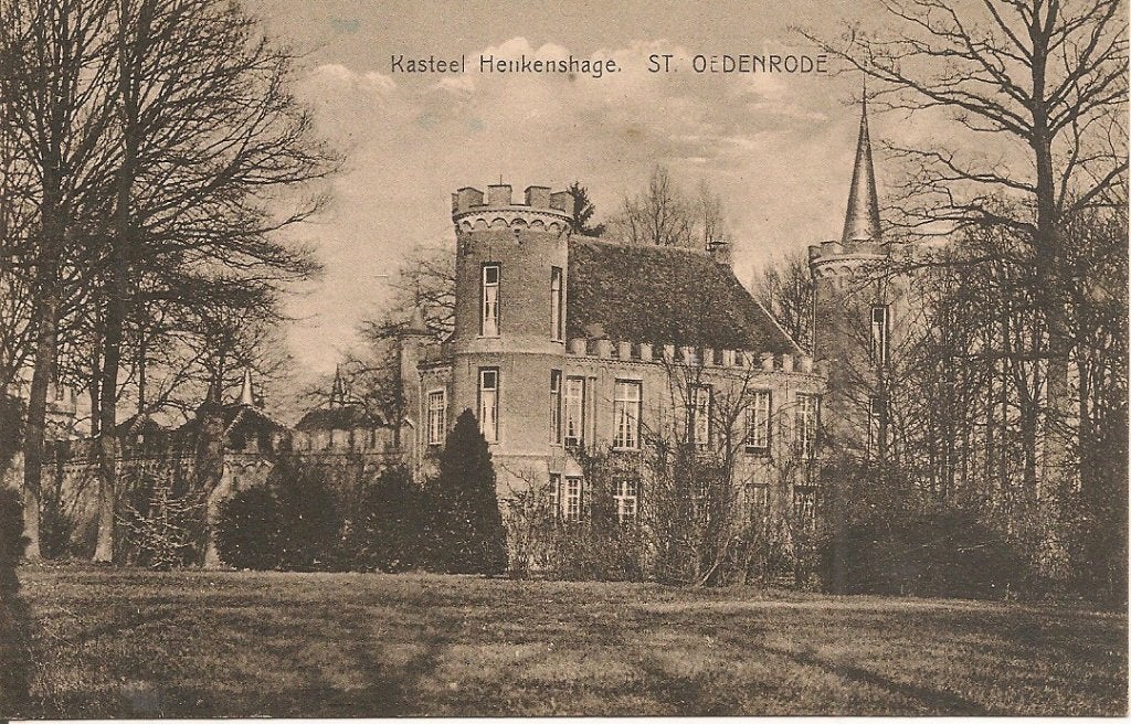 Kasteel Heukenshage, Sint-Oedenrode - Oude Ansichtkaart, Verzamelen, Ophalen of Verzenden, 1920 tot 1940, Gelopen, Noord-Brabant